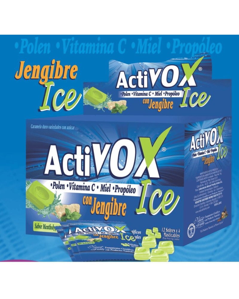 Activox Ice Jengibre-Mentholyp X 12Sob